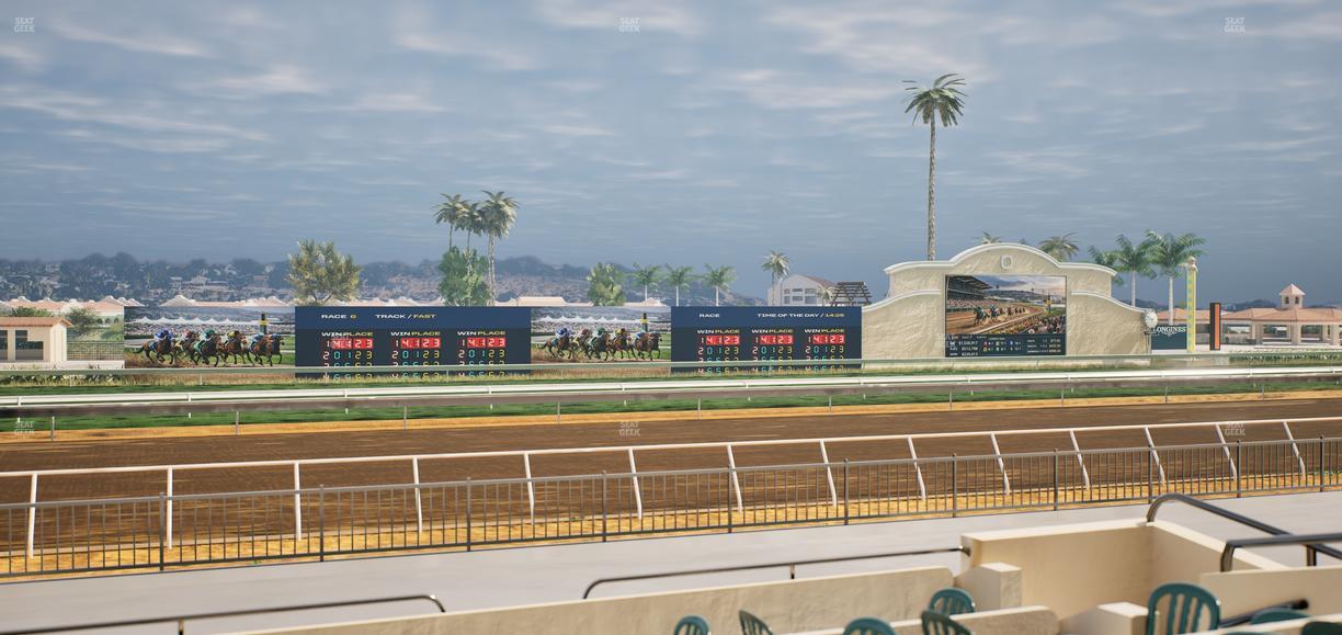 Del Mar Thoroughbred Club - Section Stretch Run Grill W Lvl 1 Tbl 162 Seat View