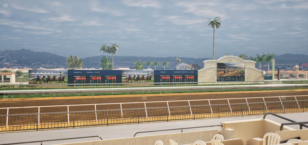 Del Mar Thoroughbred Club - Section Stretch Run Grill W Lvl 1 Tbl 162 Seat View