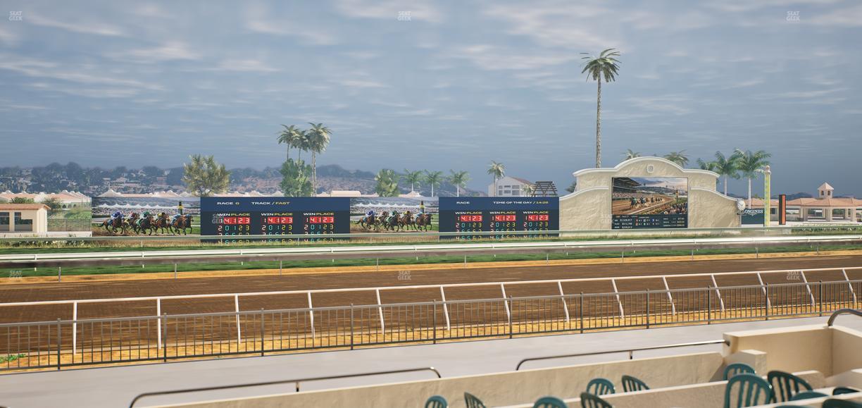 Del Mar Thoroughbred Club - Section Stretch Run Grill W Lvl 1 Tbl 163 Seat View