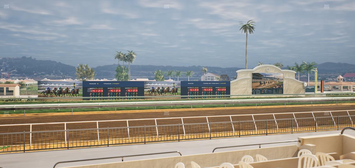 Del Mar Thoroughbred Club - Section Stretch Run Grill W Lvl 1 Tbl 163 Seat View