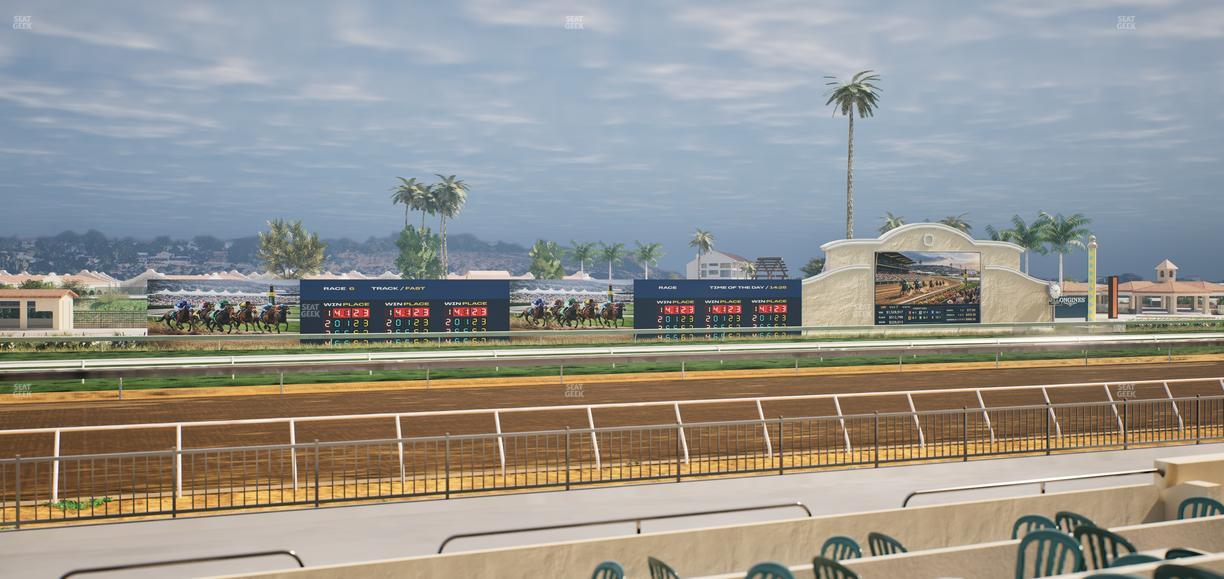 Del Mar Thoroughbred Club - Section Stretch Run Grill W Lvl 1 Tbl 164 Seat View