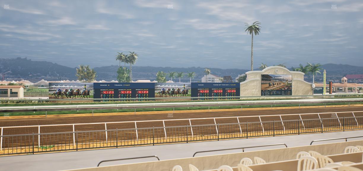 Del Mar Thoroughbred Club - Section Stretch Run Grill W Lvl 1 Tbl 165 Seat View