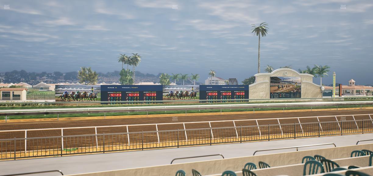 Del Mar Thoroughbred Club - Section Stretch Run Grill W Lvl 1 Tbl 166 Seat View