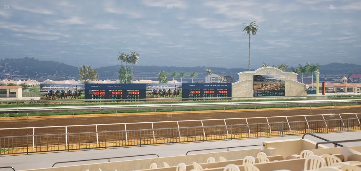 Del Mar Thoroughbred Club - Section Stretch Run Grill W Lvl 1 Tbl 183 Seat View