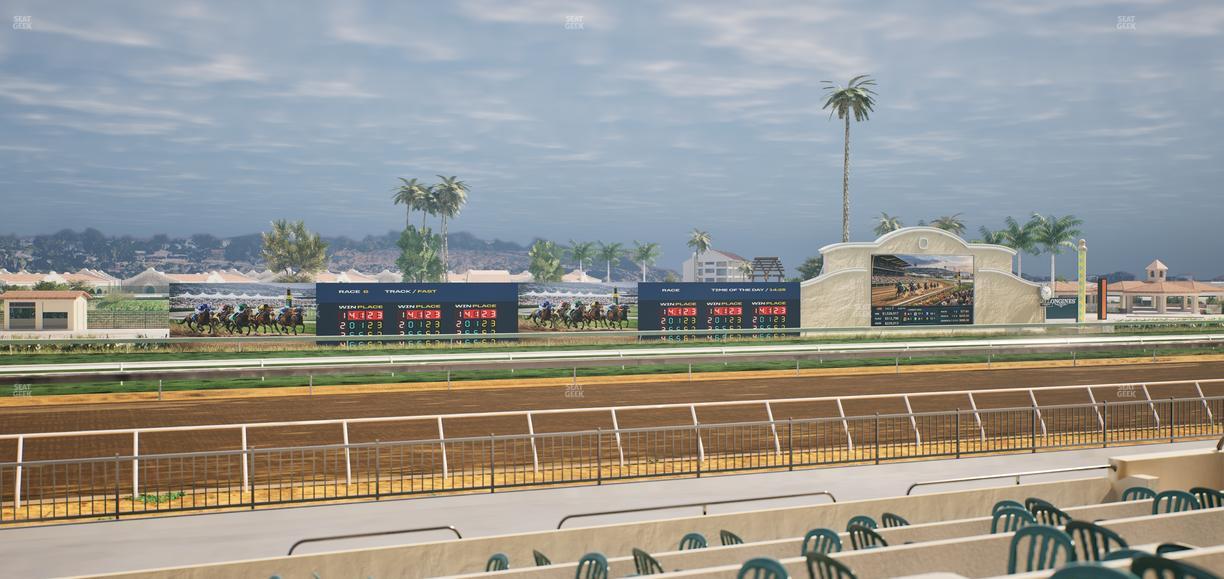 Del Mar Thoroughbred Club - Section Stretch Run Grill W Lvl 1 Tbl 185 Seat View