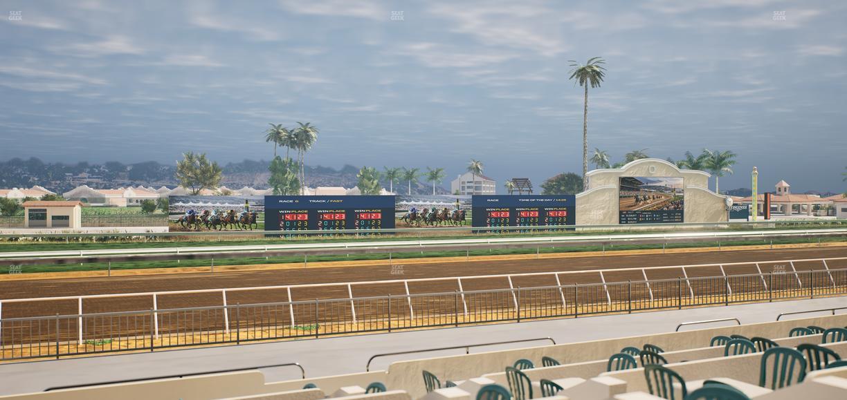 Del Mar Thoroughbred Club - Section Stretch Run Grill W Lvl 1 Tbl 191 Seat View
