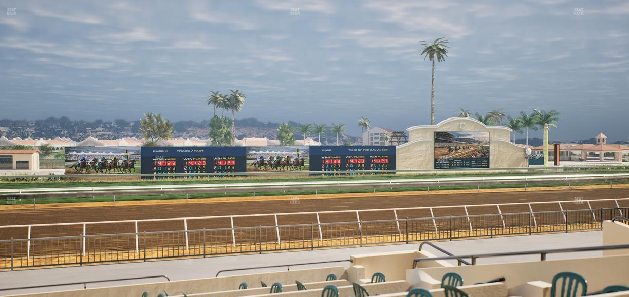 Del Mar Thoroughbred Club - Section Stretch Run Grill W Lvl 1 Tbl 202 Seat View