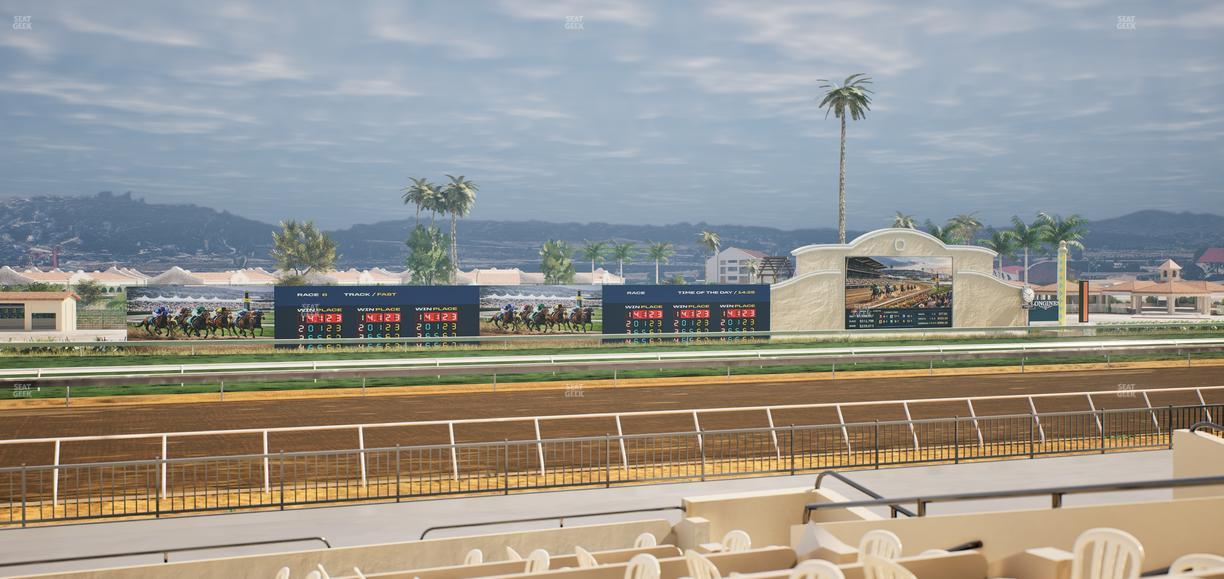 Del Mar Thoroughbred Club - Section Stretch Run Grill W Lvl 1 Tbl 202 Seat View