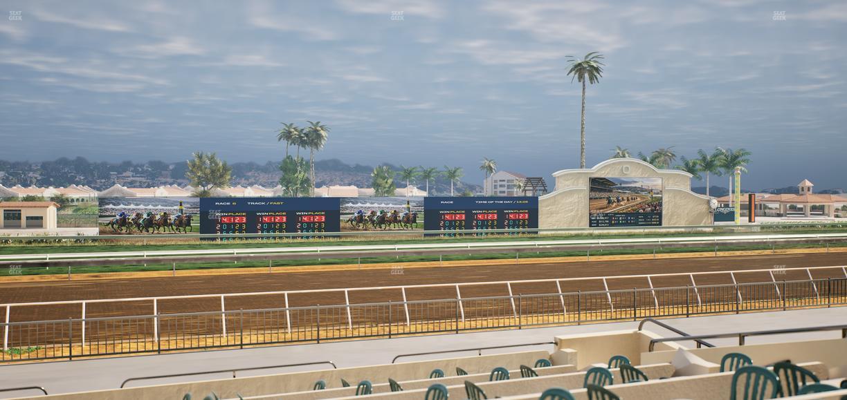 Del Mar Thoroughbred Club - Section Stretch Run Grill W Lvl 1 Tbl 203 Seat View