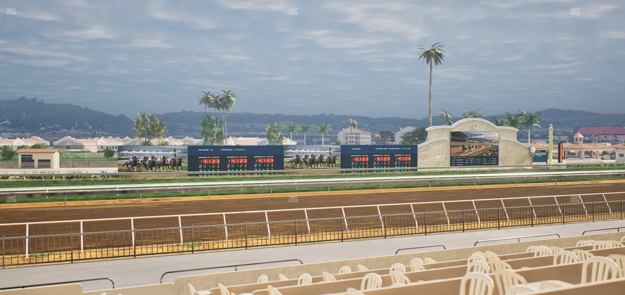 Del Mar Thoroughbred Club - Section Stretch Run Grill W Lvl 1 Tbl 210 Seat View