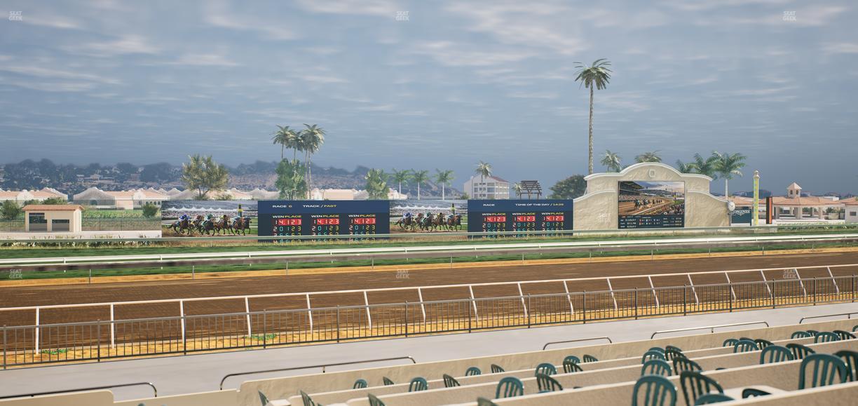 Del Mar Thoroughbred Club - Section Stretch Run Grill W Lvl 1 Tbl 210 Seat View