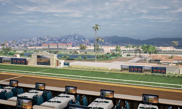 Del Mar Thoroughbred Club - Section Turf Club Lvl 4 Tbl B 43 Seat View
