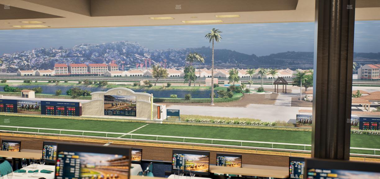 Del Mar Thoroughbred Club - Section Turf Club Lvl 4 Tbl F 27 Seat View