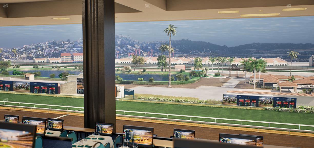 Del Mar Thoroughbred Club - Section Turf Club Lvl 4 Tbl F 36 Seat View