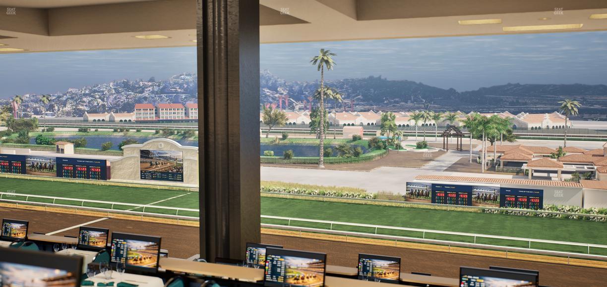 Del Mar Thoroughbred Club - Section Turf Club Lvl 4 Tbl F 42 Seat View