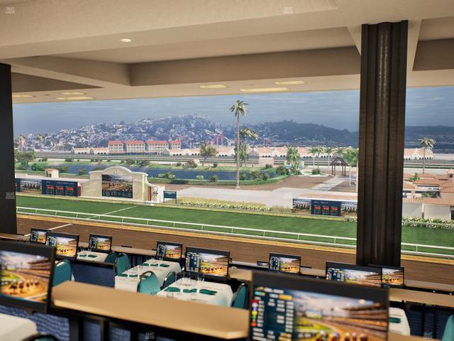 Del Mar Thoroughbred Club - Section Turf Club Lvl 4 Tbl F 45 Seat View