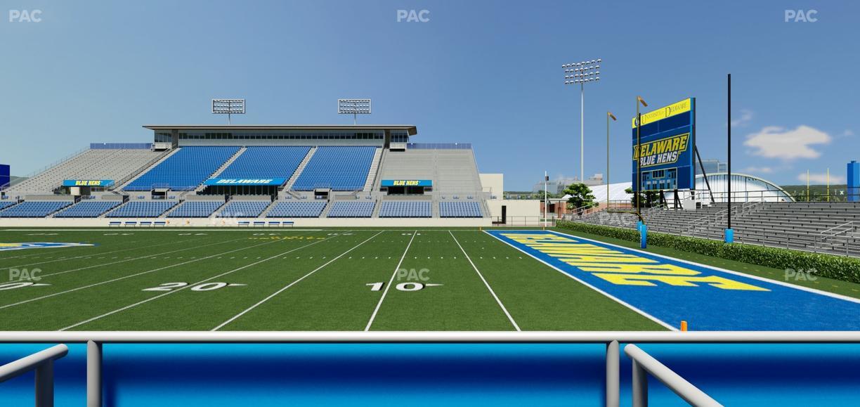 Delaware Stadium - Section East Box 56 Seat View