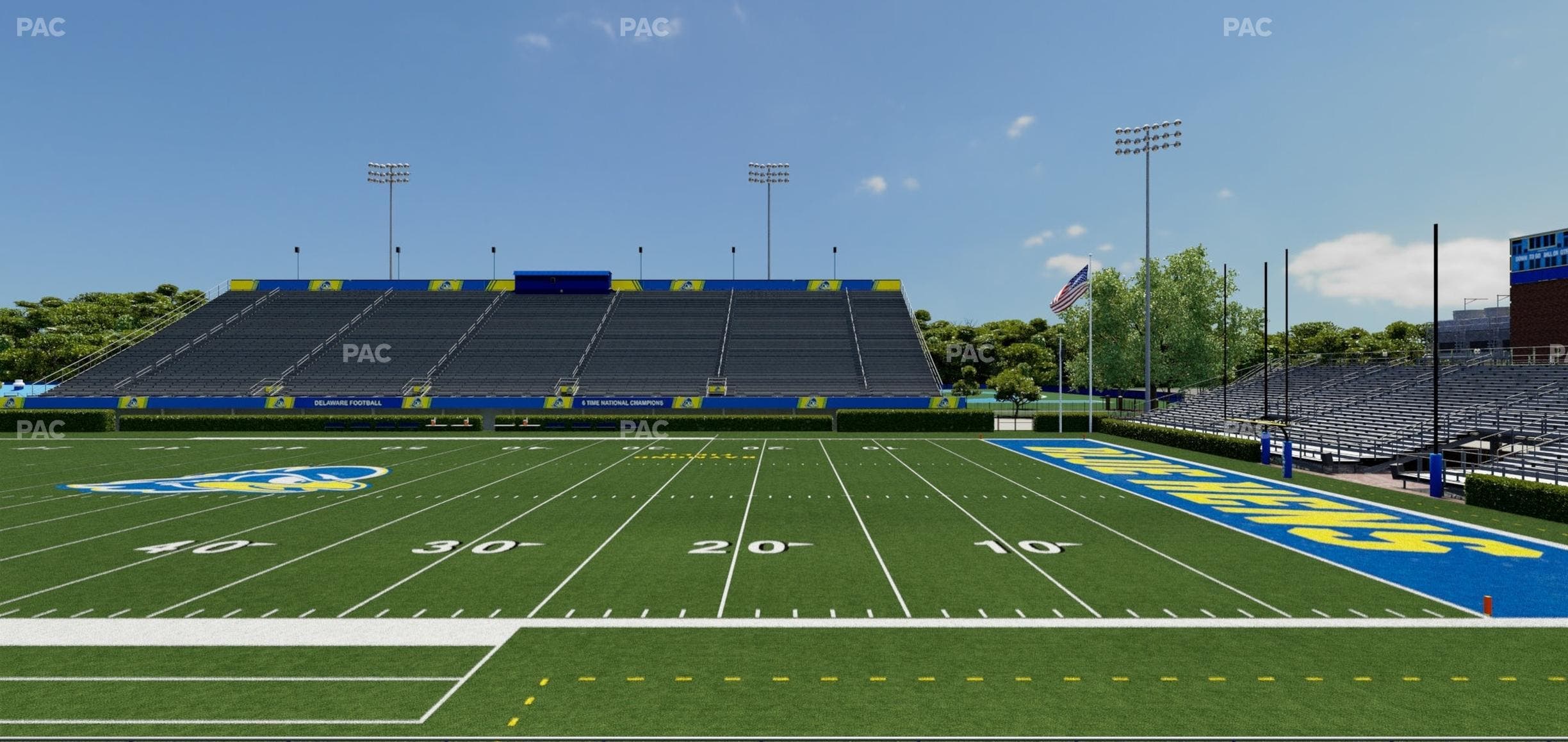 Delaware Stadium - Section Loge 102 B Seat View