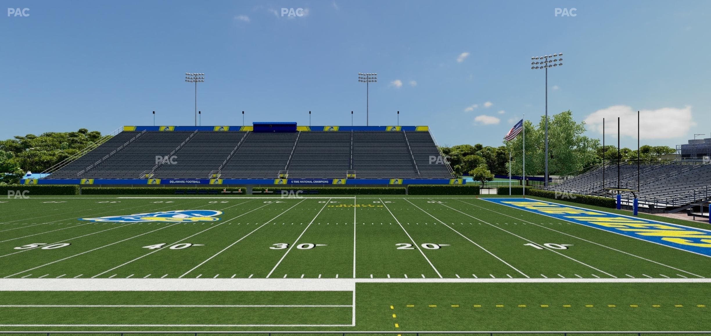 Delaware Stadium - Section West Ada 3 Seat View