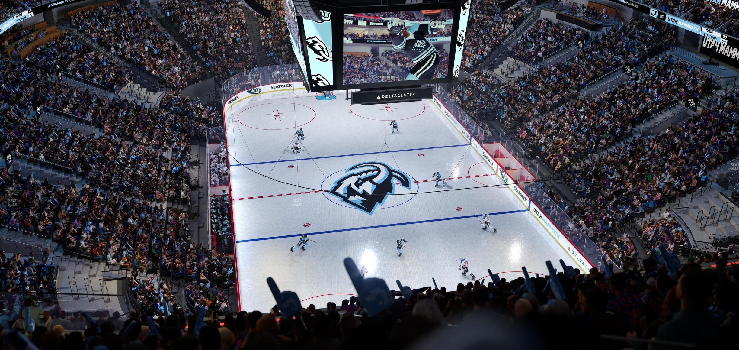 Delta Center - Section 104 Seat View