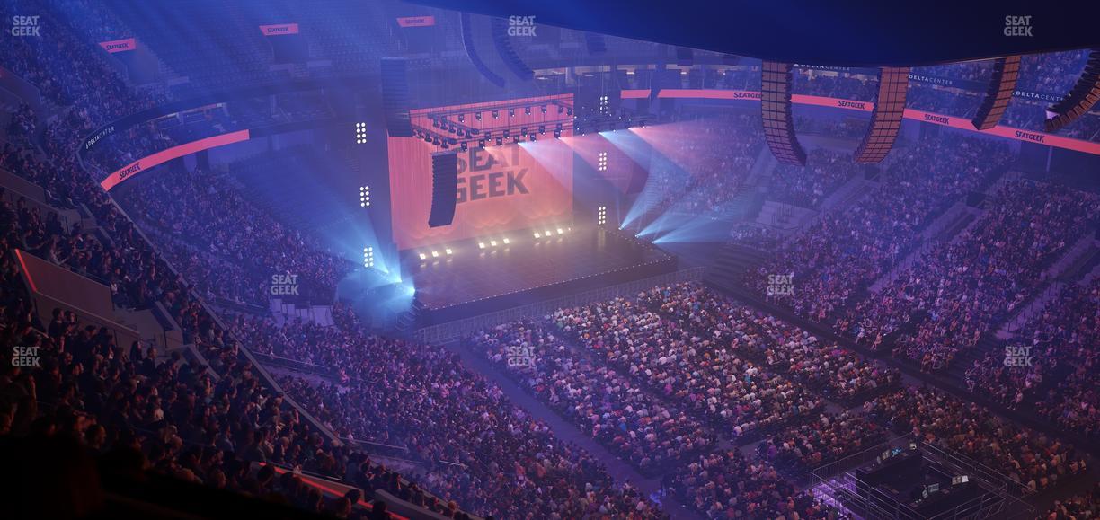 Delta Center - Section 107 Seat View