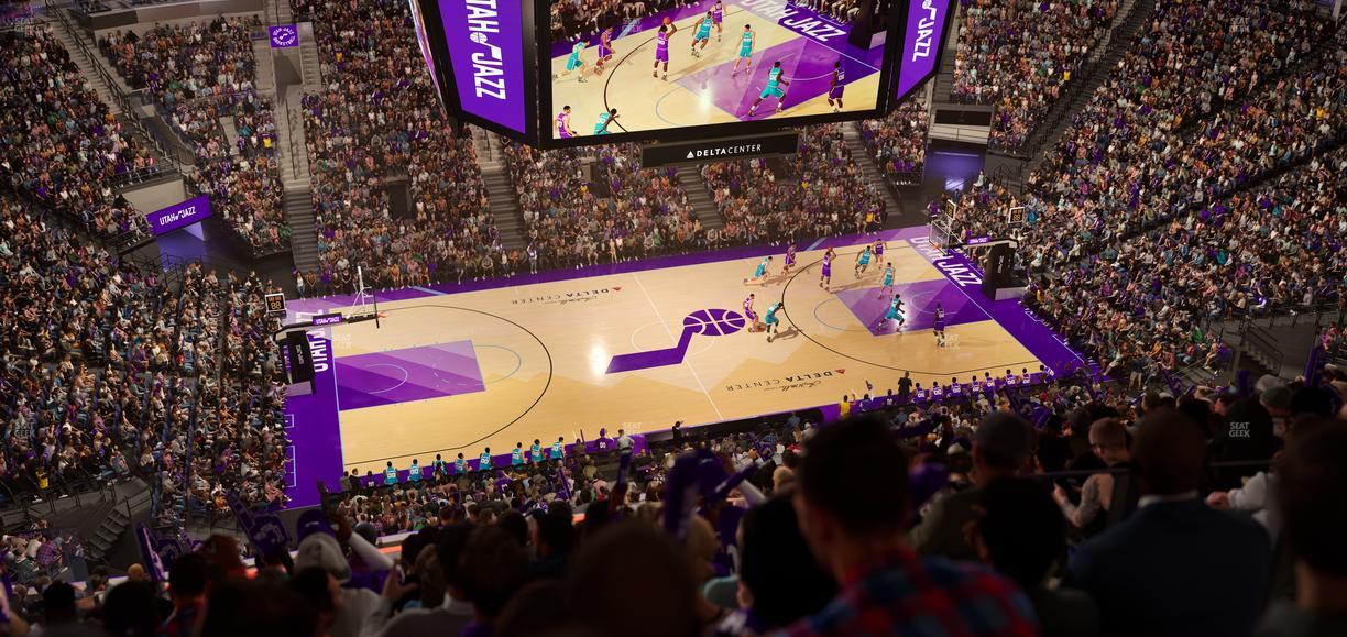 Delta Center - Section 114 Seat View