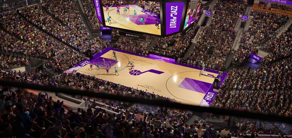 Delta Center - Section 129 Seat View