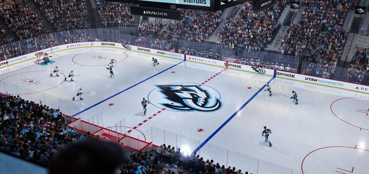 Delta Center - Section 129 Seat View