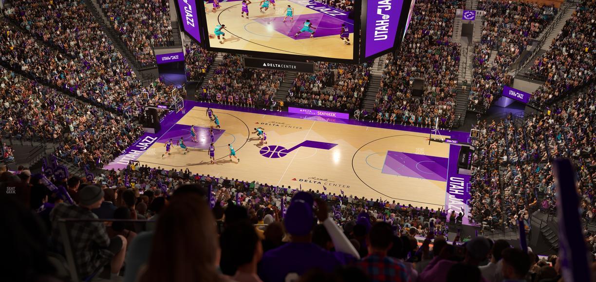 Delta Center - Section 130 Seat View