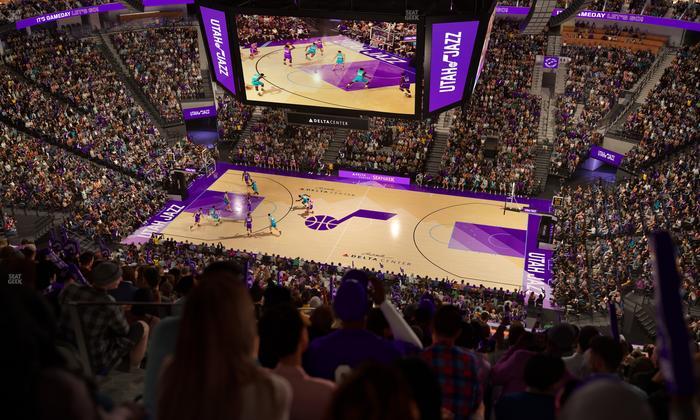 Delta Center - Section 130 Seat View