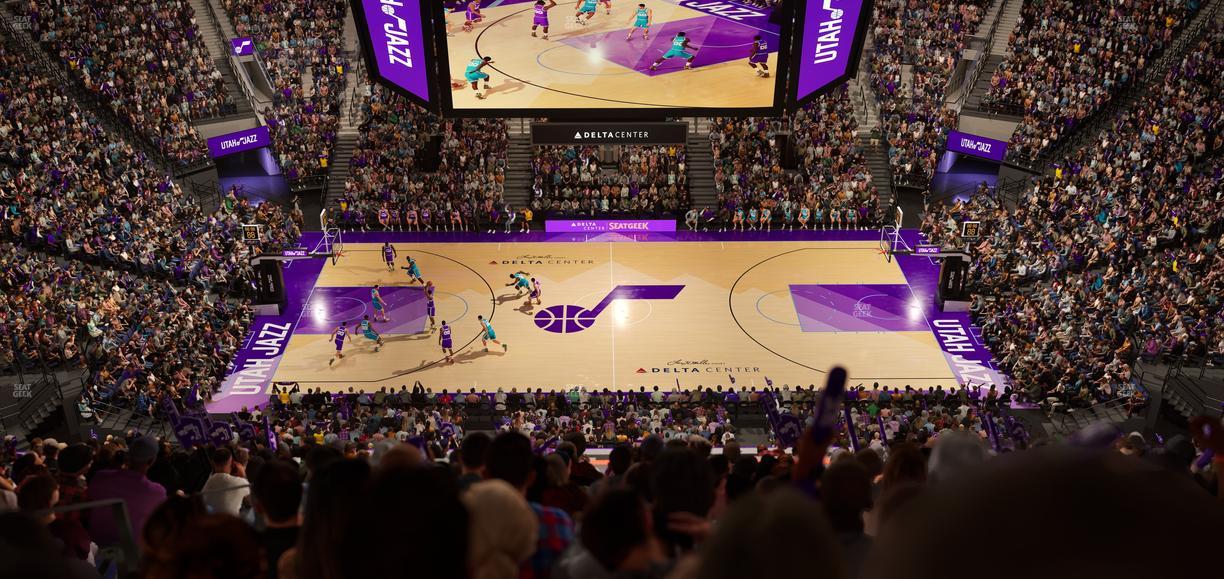 Delta Center - Section 132 Seat View