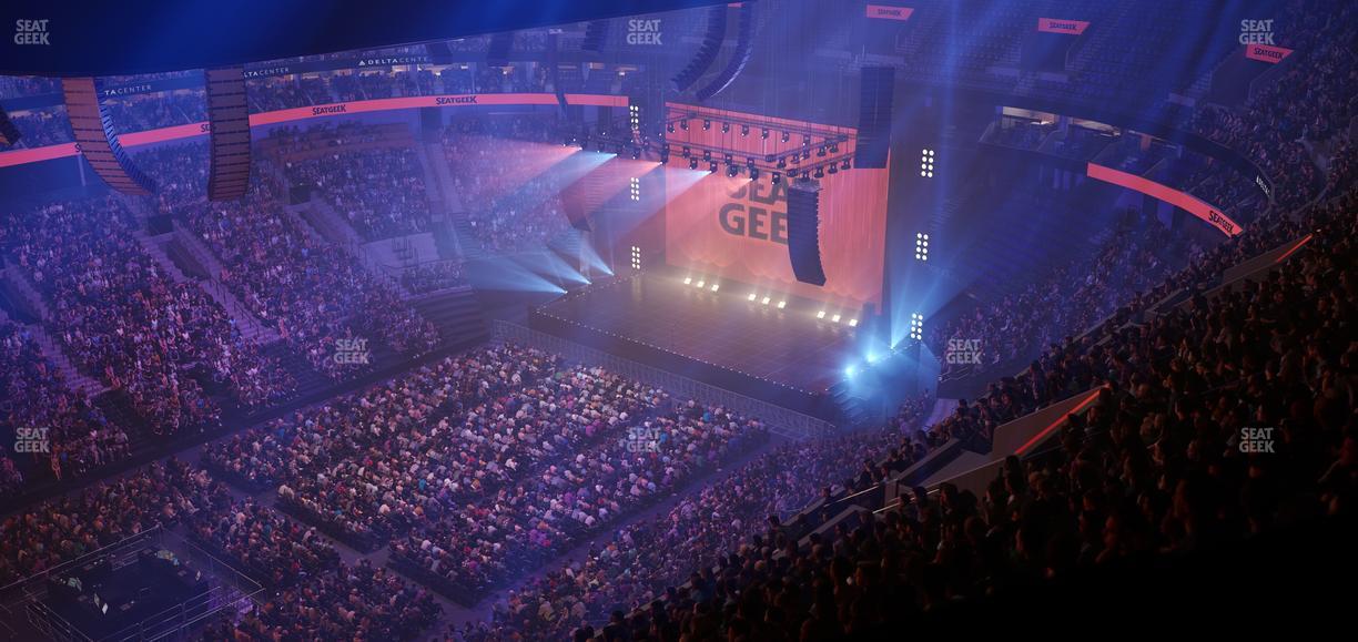 Delta Center - Section 136 Seat View