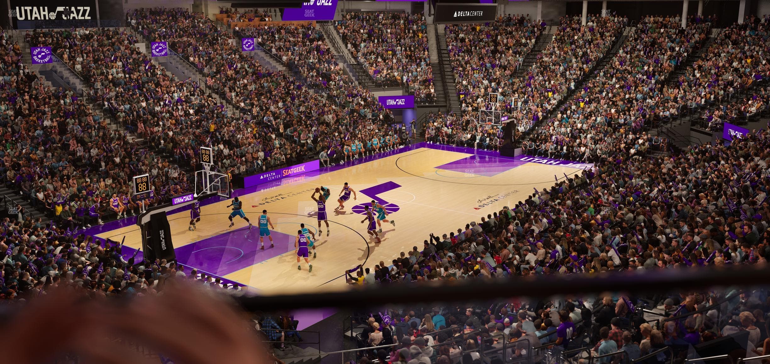 Delta Center - Section 21 Seat View
