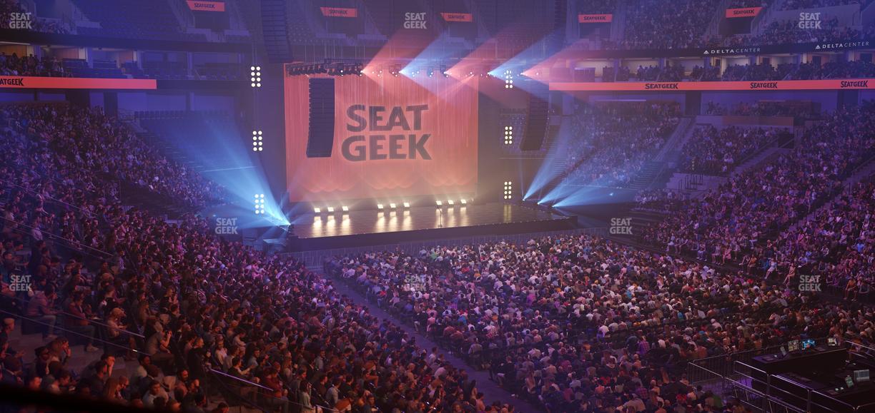 Delta Center - Section 4 Seat View