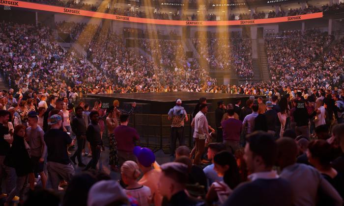 Delta Center - Section 8 Seat View