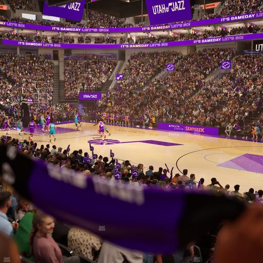 Delta Center - Section Corner Suite 16 B Seat View