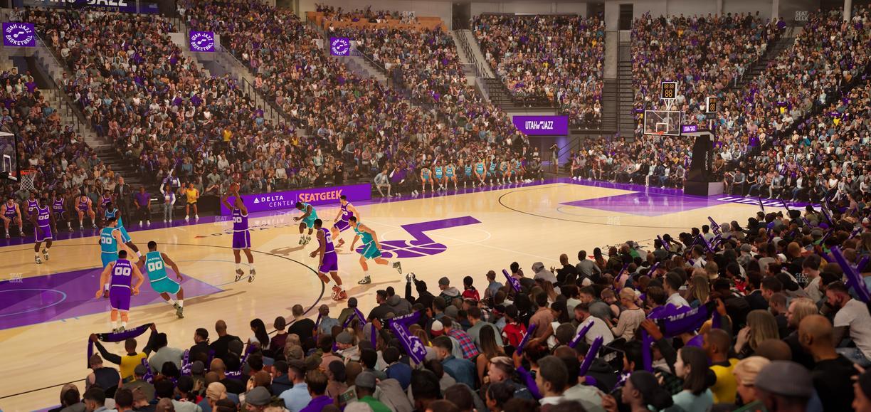 Delta Center - Section Corner Suite 20 A Seat View