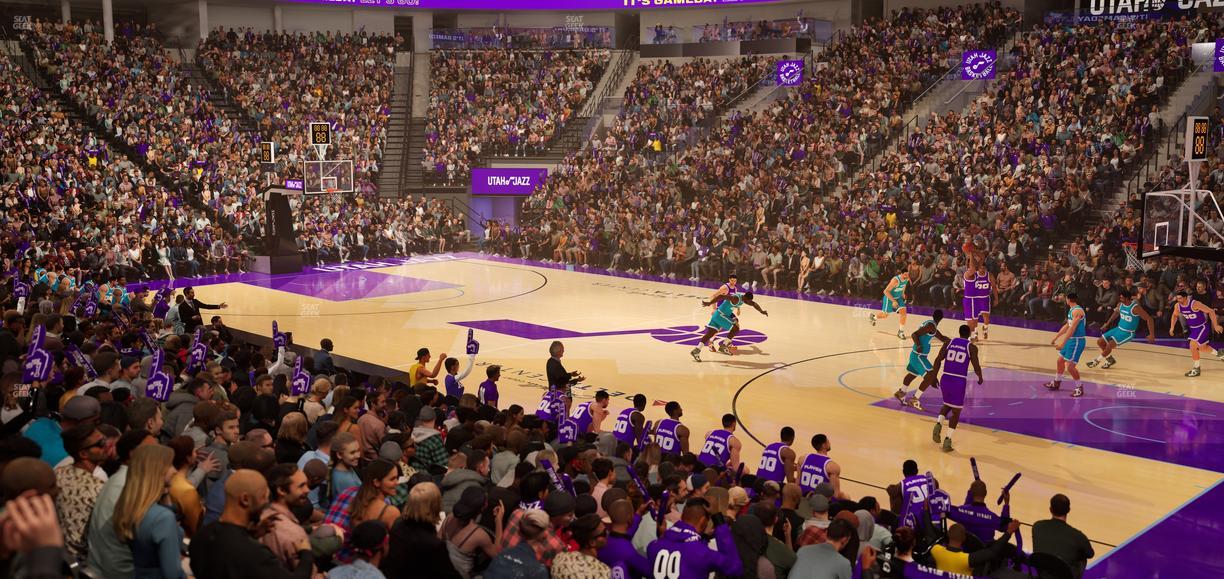 Delta Center - Section Corner Suite 5 A Seat View