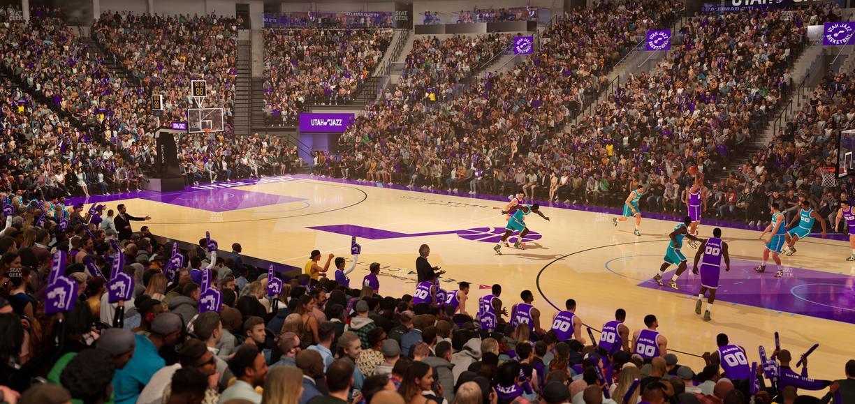 Delta Center - Section Corner Suite 5 B Seat View