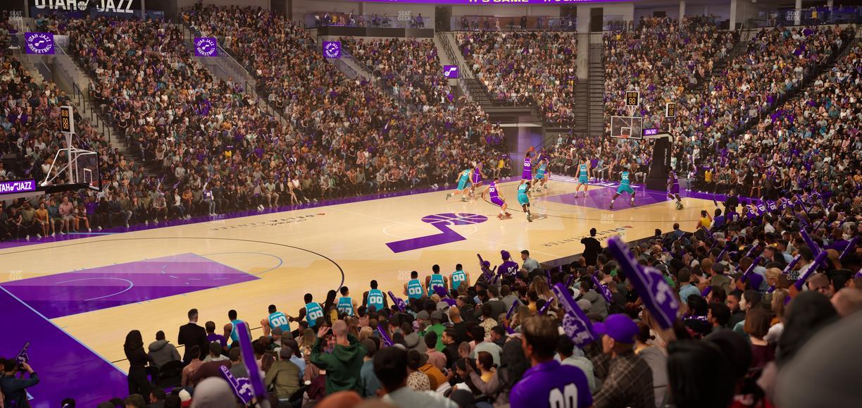 Delta Center - Section Corner Suite 9 B Seat View