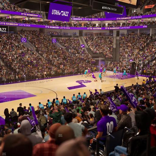 Delta Center - Section Corner Suite 9 B Seat View