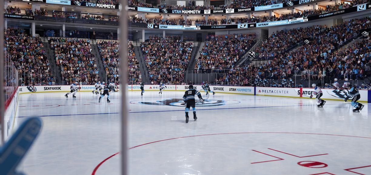 Delta Center - Section Floor 15 Seat View