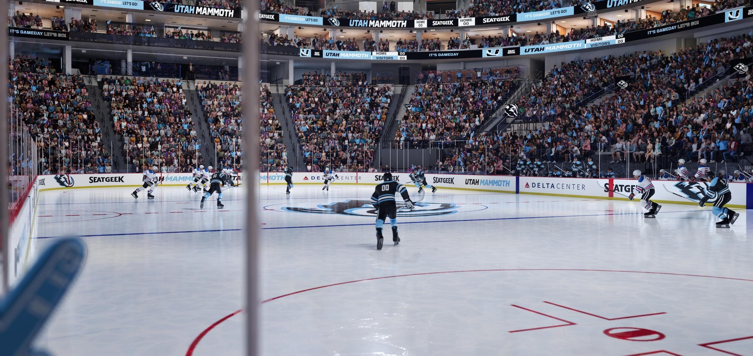 Delta Center - Section Floor 15 Seat View