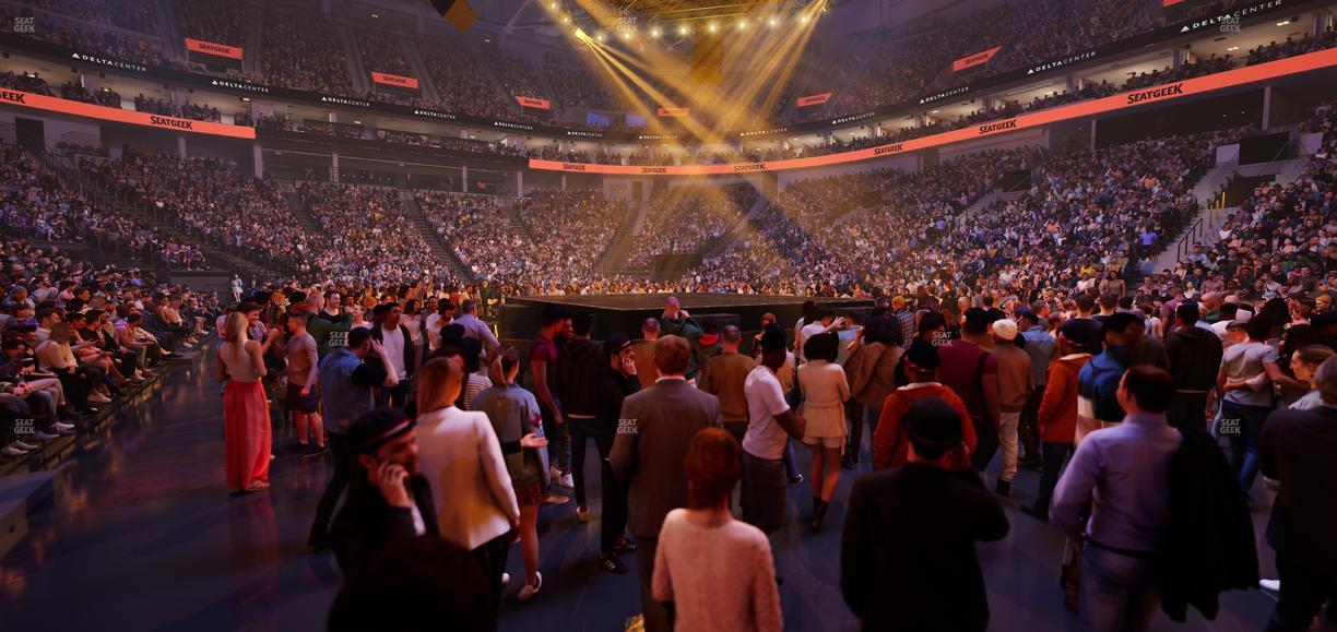 Delta Center - Section Ga Floor Seat View