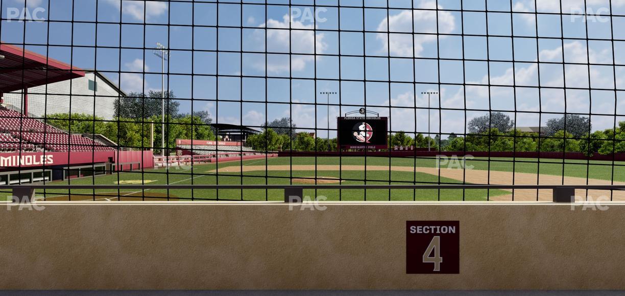 Dick Howser Stadium - Section Lower 4 Seat View