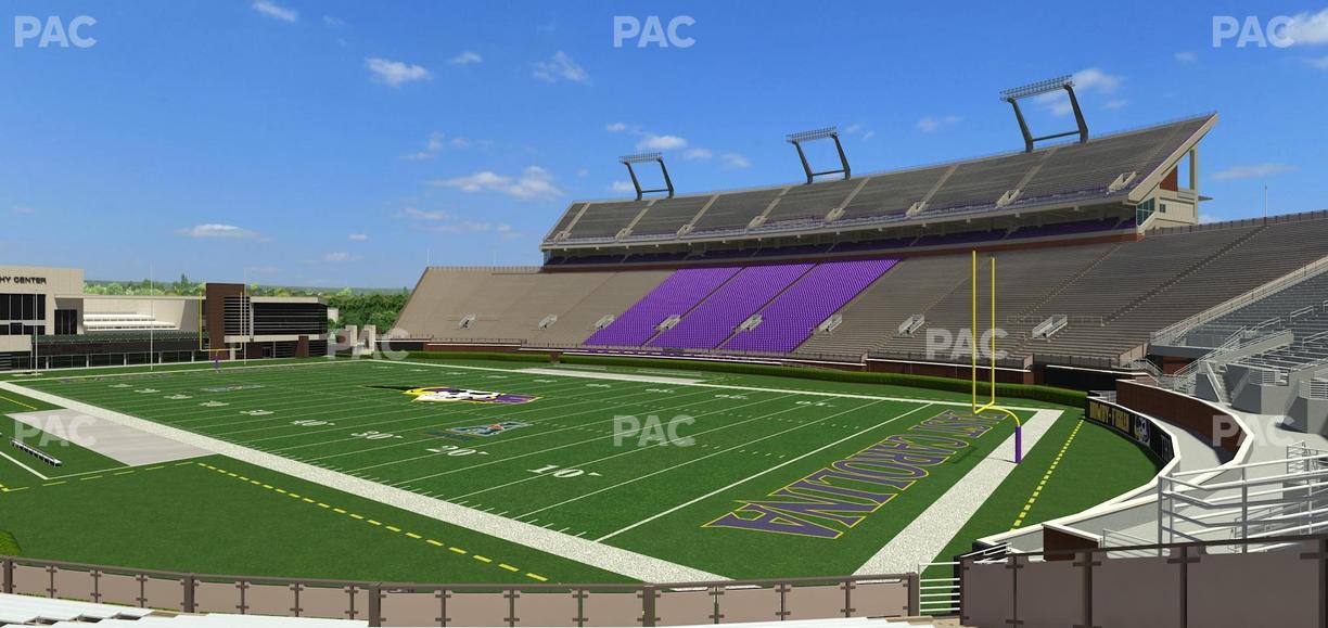 Dowdy-Ficklen Stadium - Section 1 Seat View