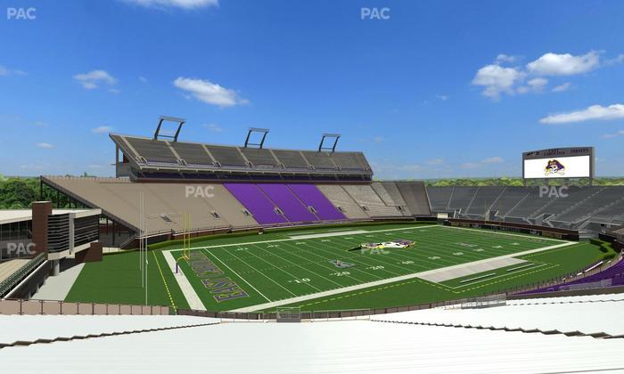 Dowdy-Ficklen Stadium - Section 10 Seat View