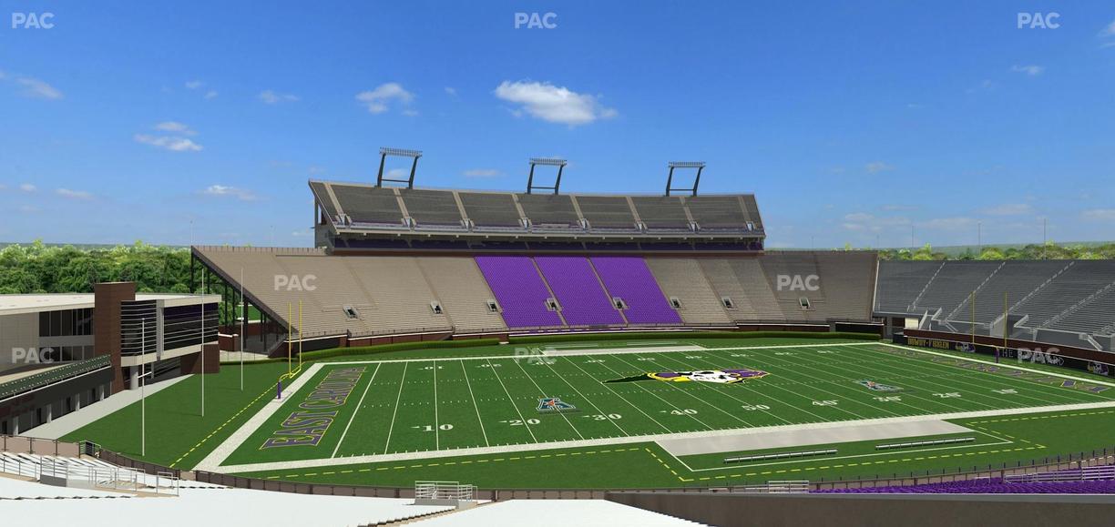 Dowdy-Ficklen Stadium - Section 8 B Seat View