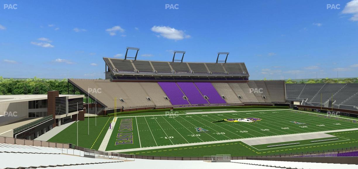 Dowdy-Ficklen Stadium - Section 9 Seat View