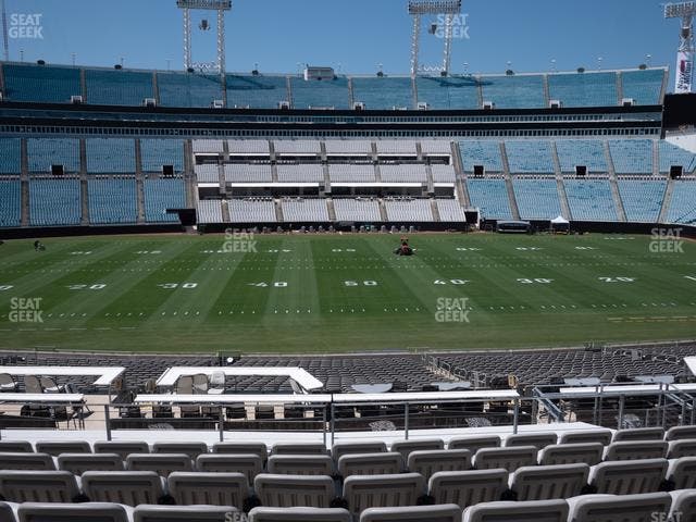 EverBank Stadium - Section Club Bar Rail East Seat View